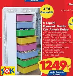 8 SEPETLİ OYUNCAK DOLABI ÇOK AMAÇLI DOLAP 8 SEPETLİ OYUNCAK DOLABI ÇOK AMAÇLI DOLAP